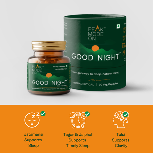 Good Night | Energised Mornings | Non-Addictive, Safe | 30 Veg Tablets